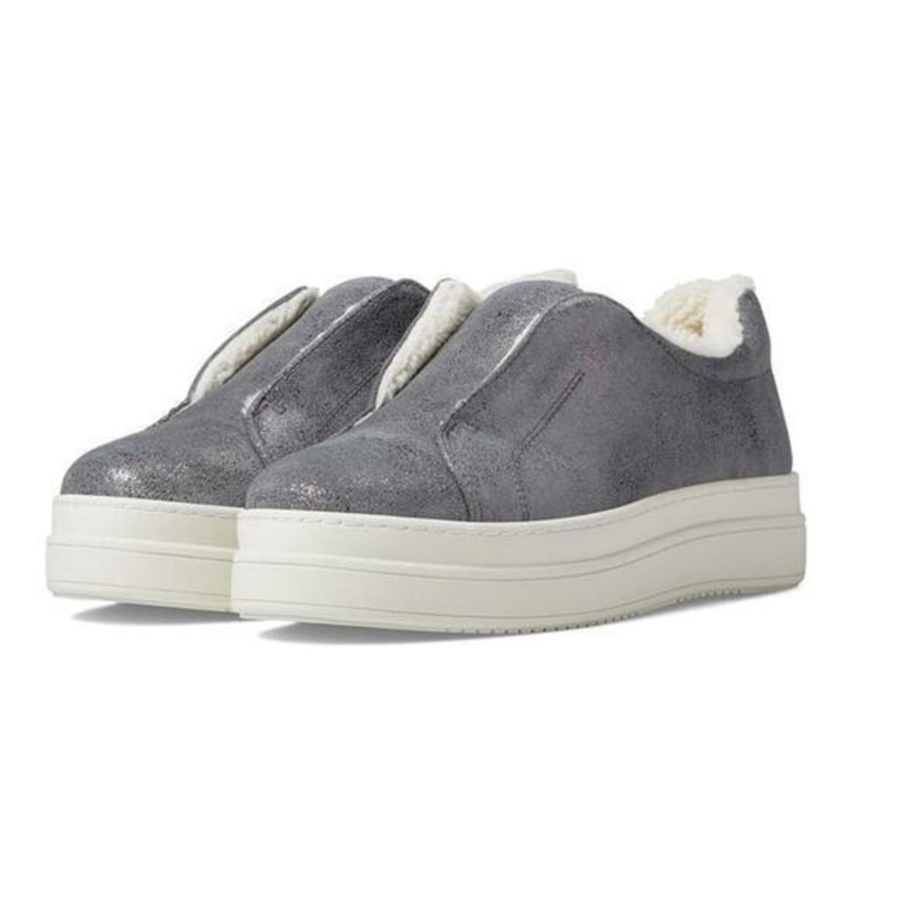 J/Slides Women's Nada Lifestyle Faux Fur Gray Slip On comfort Shoes size 8.5
